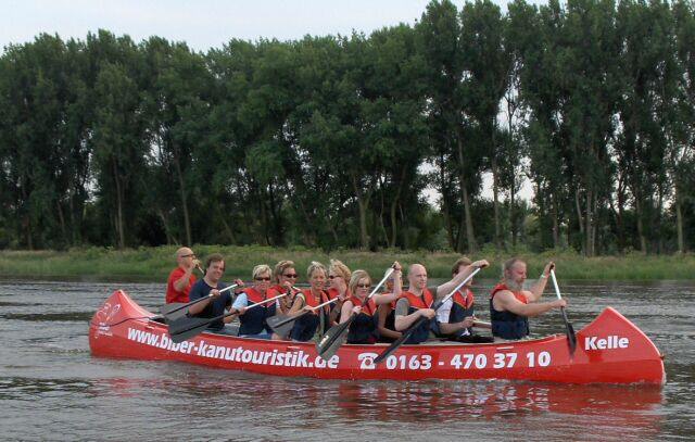 Paddeltour auf der Elbe
