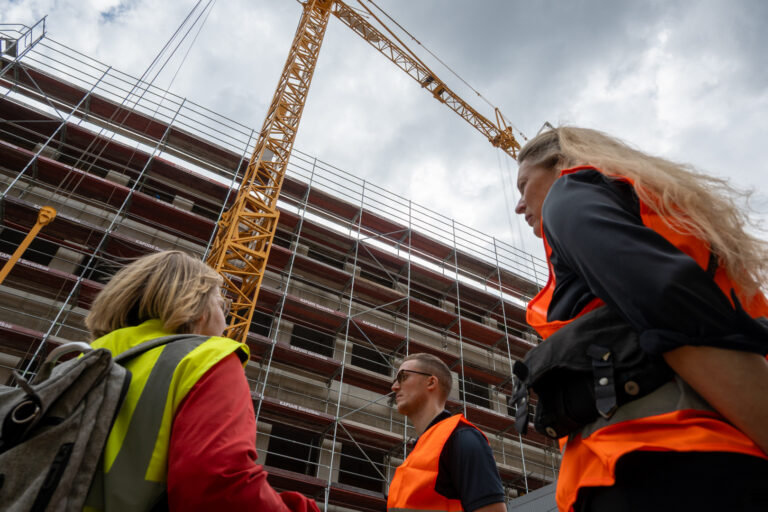 Besichtigung Baustelle Polizeiinspektion Magdeburg und Zentrale Dienste