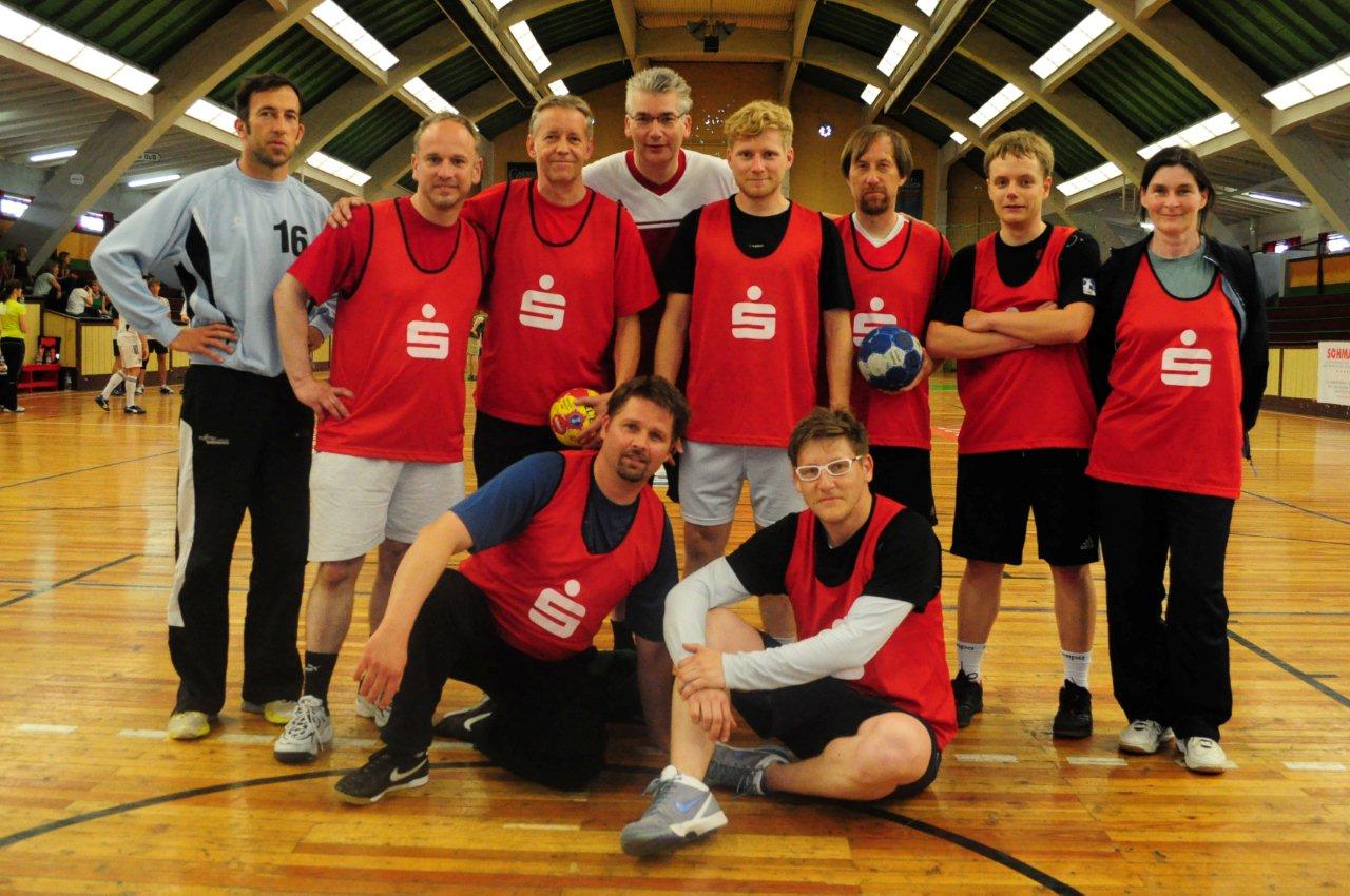 Team des Presseclubs Magdeburg - 4. Handball-Benefizturnier des Presseclubs Magdeburg am 15.06.2013 in der Hermann-Gieseler-Halle