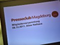 Jahresmitgliederversammlung des Presseclubs Magdeburg am 08.12.2011 im Francke-Saal des Rathauses