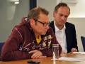 Ralph Völker (stellv. Vorsitzender) und Mathias Geraldy (Schatzmeister) - Jahresmitgliederversammlung des Presseclubs Magdeburg am 08.12.2011 im Francke-Saal des Rathauses