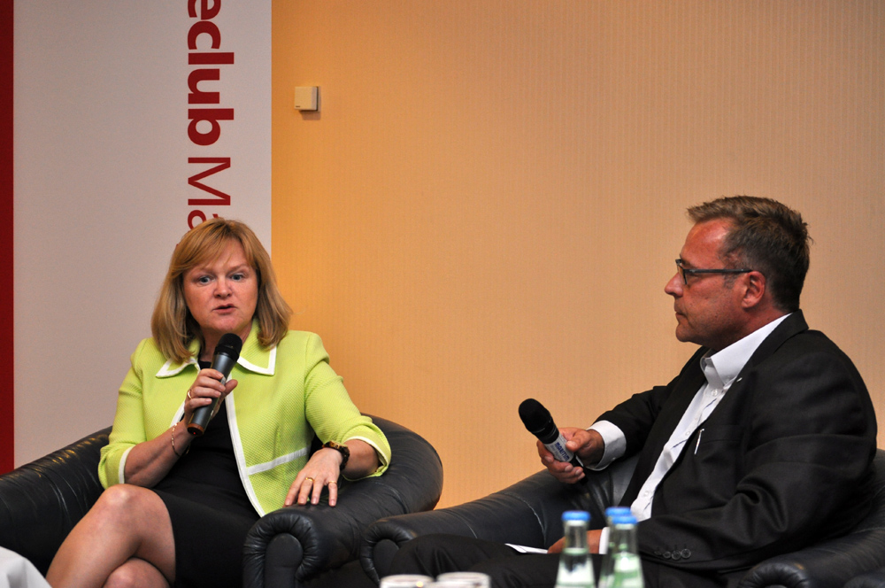 Elke Lüdecke und Harald Kreibich - Podiumsdiskussion “Pressefreiheit ohne Grenzen?” am 03.05.2012 in Magdeburg
