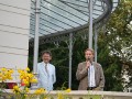 Sommerfest des Presseclubs Magdeburg e.V. und des Deutschen Journalisten-Verbandes e.V. am 07.08.2010 in der Villa Bennewitz   - Norbert Doktor (Vorsitzender des Presseclubs Magdeburg) und Alexander von Maydell (Deutscher Journalisten-Verbandes e.V.)