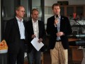 Jochen Müller (Vorsitzender der Landespressekonferenz Sachsen-Anhalt), Mathias Geraldy und Ralf Steinmann (Vorstand des Presseclubs Magdeburg e.V.) eröffnen das Sommerfest des Presseclubs Magdeburg und der Landespressekonferenz Sachsen-Anhalt am 14.07.2012