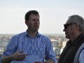 Ralf Steinmann vom Presseclub Magdeburg im Gespräch mit Joachim Barthel, Vorsitzender des Presseklub Bremerhaven-Unterweser (Foto: Thomas Opp)