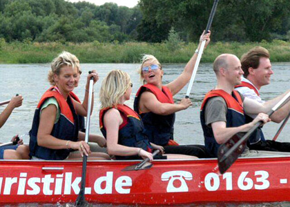 Paddeltour auf der Elbe