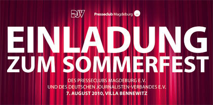 Sommerfest des Presseclubs Magdeburg e. V. und des Deutschen Journalisten-Verbandes e. V.